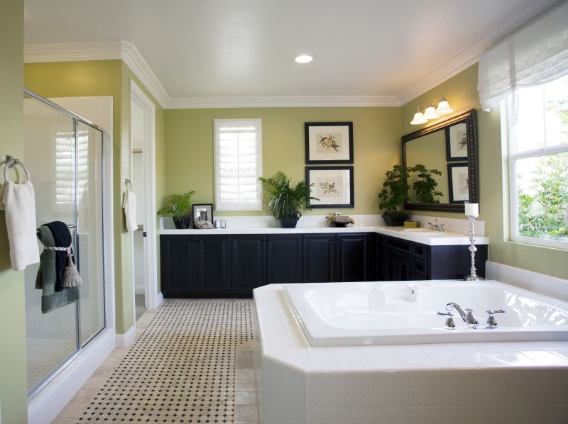 Luxurious Soaking Tub with Natural Elements